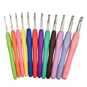 Zestaw szydełek do szydełkowania kolorowe 12 szt. od 2 do 8 mm