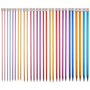 Druty do robienia na drutach 35 cm 28 szt. aluminiowe