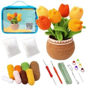 Zestaw do szydełkowania tulipany - gotowy projekt