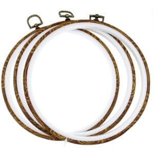 Zestaw 3 z ozdobnych tamborków do haftowania