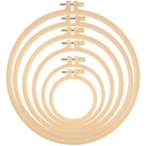 Tamborki do haftowania wyszywania zestaw 6 szt. plastikowe