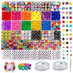 Zestaw koralików do robienia bransoletek naszyjników 930 el.