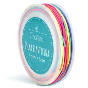 Żyłka do bransoletek 1 mm 12 m kolorowa