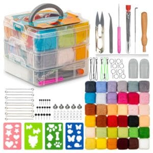 Zestaw do filcowania 109 el. w kuferku