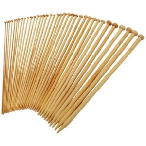 Druty zestaw drutów bambusowych do dziergania 35 cm 36 szt.