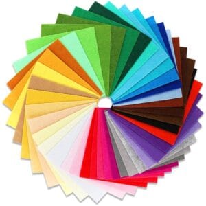 Filc dekoracyjny ozdobny arkusze 25x25 cm 24 szt.