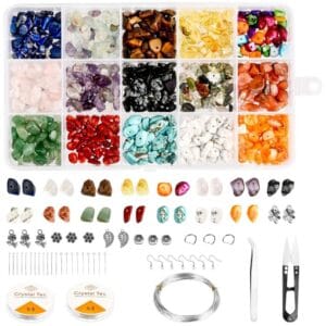 Kamienie naturalne do robienia biżuterii bransoletek zestaw 1126 el.