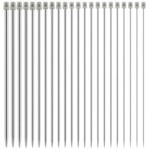 Druty do robienia na drutach 35 cm 22 szt. aluminiowe