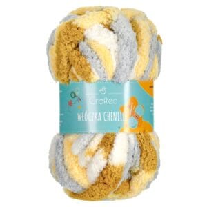 Włóczka Chenille do szydełkowania, wyplatania 20 mm Sunny Cloud #20