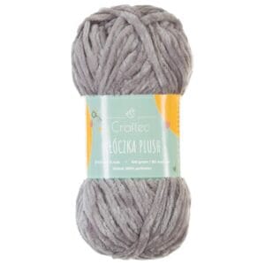 Włóczka Plush do szydełkowania 6 mm ciemnoszara #14