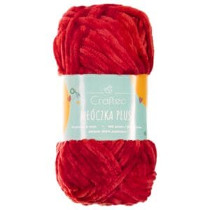 Włóczka Plush do szydełkowania 6 mm czerwone wino #30