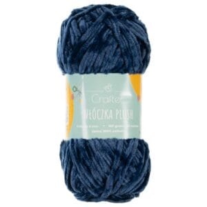 Włóczka Plush do szydełkowania 6 mm granatowa #21