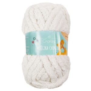 Włóczka Chenille do szydełkowania, wyplatania 20 mm jasnobeżowa #23