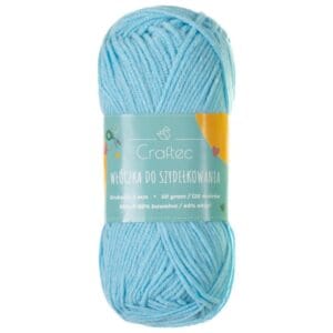 Włóczka Blend do szydełkowania 2 mm jasnoniebieska #18