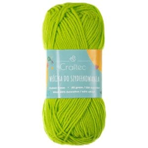 Włóczka Blend do szydełkowania 2 mm jasnozielona #25
