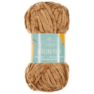 Włóczka Plush do szydełkowania 6 mm khaki #19