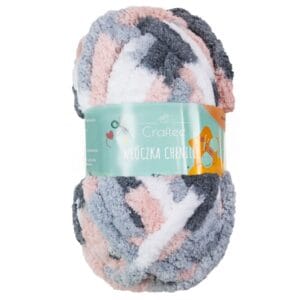 Włóczka Chenille do szydełkowania, wyplatania 20 mm marmurkowa #18