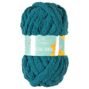 Włóczka Chenille do szydełkowania, wyplatania 20 mm morska #11