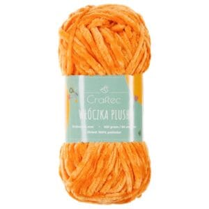 Włóczka Plush do szydełkowania 6 mm pomarańczowa #32