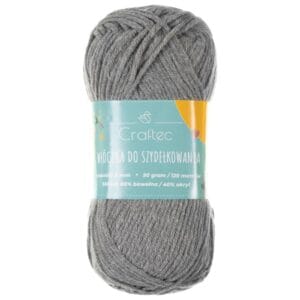 Włóczka Blend do szydełkowania 2 mm szara #33
