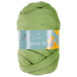 Włóczka Tube do szydełkowania, wyplatania 20 mm zielona #11