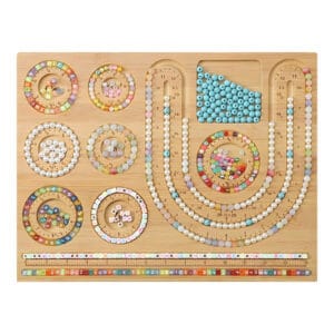 Organizer bambusowy do nawlekania biżuterii 38 × 29 cm