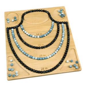 Organizer bambusowy do nawlekania biżuterii 26,5 × 23,5 cm