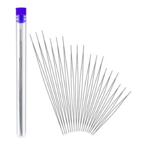 Zestaw 18 igieł do nawlekania koralików z dużym otworem