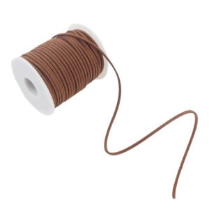 Sznurek zamszowy z ekoskóry brązowy 45 m