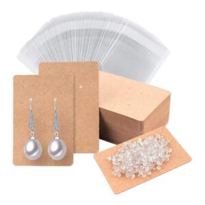 Zestaw akcesoriów do biżuterii karty woreczki zatyczki silikonowe 100 szt.