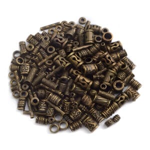 Koraliki dystansowe rurki antyczny brąz 100g