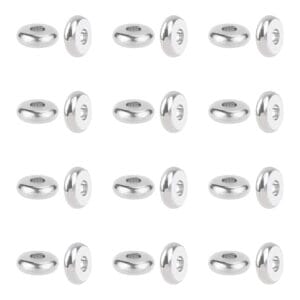 Przekładki dystansowe płaskie srebrne 100 szt.