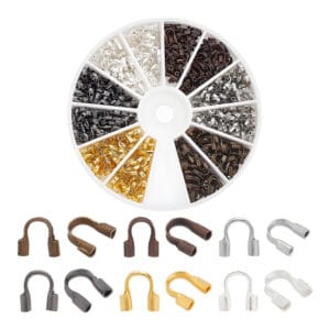 Końcówki linek podkówka mosiężne zestaw 540 szt.