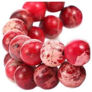 Koraliki z naturalnego kamienia jaspis cesarski do biżuterii 8 mm 45 szt.