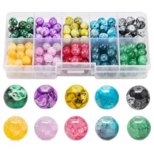 Zestaw szklanych koralików do biżuterii 8 mm 200 szt.