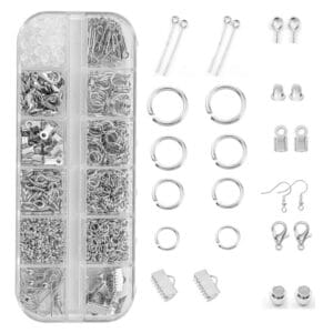 Półfabrykaty do biżuterii kółeczka bigle zawieszki ogniwka 800 el. srebrne