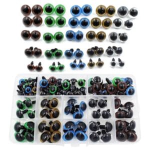 Oczy oczka do maskotek pluszaków zaciskowe 10-18 mm 100 szt.