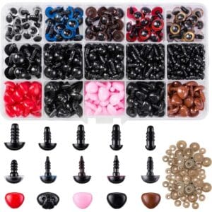 Zestaw oczy i noski do maskotek zabawek zaciskowe 376 szt.